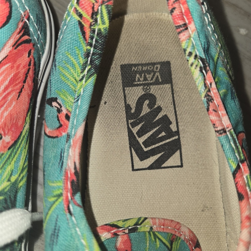 Vans Authentic Flamingo Print Canvas Sneakers Lac… - image 5